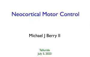Neocortical Motor Control - Michael Berry - Day 9 (CNS) - Telluride 2023